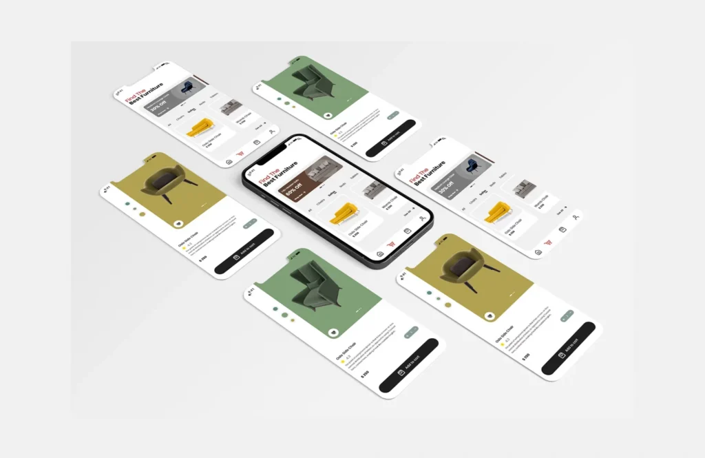 Mobile app interface design