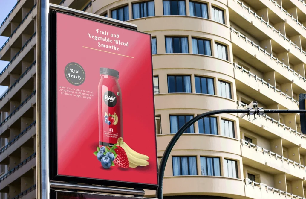Outdoor advertising design mockup