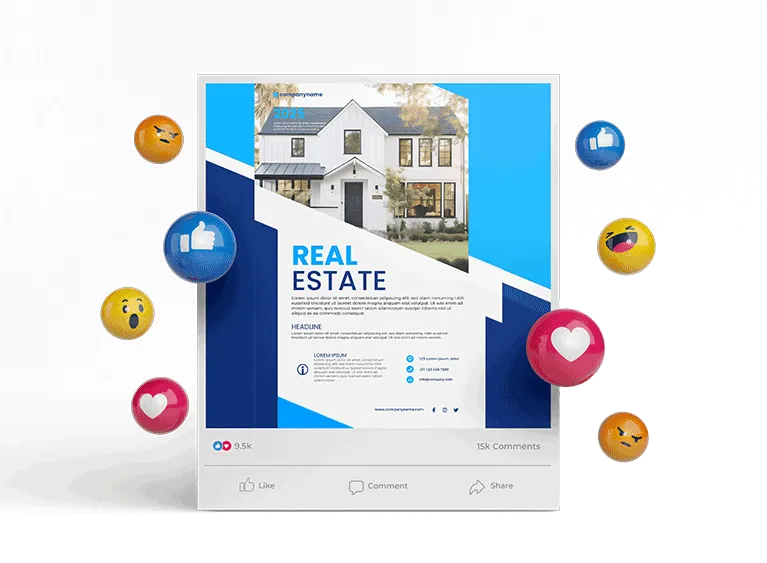 Real estate social media graphics